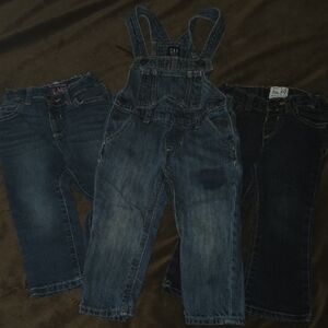 GAP Kids Dark Blue Denim Overalls